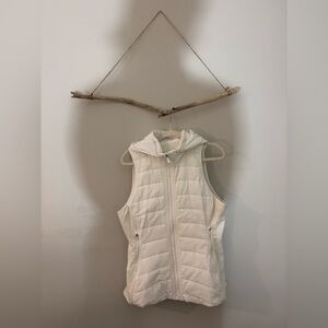 Lululemon Athletica White Hooded Vest